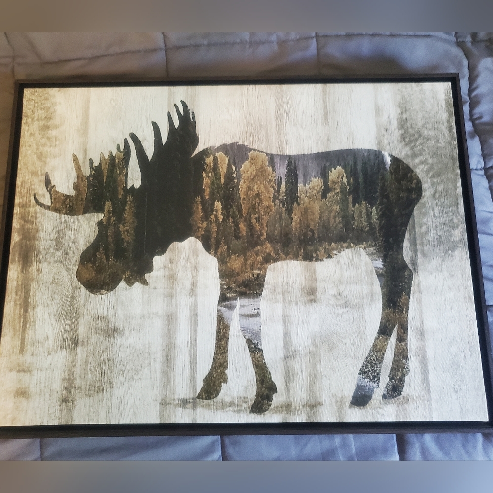 Moose print canvas